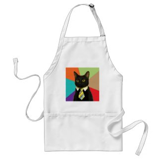 Business Cat Advice Animal Meme Aprons