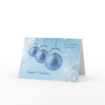Business Christmas Customers - Christmas baubles Greeting Card