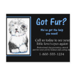 Business Dog Grooming Postcard Client Relations