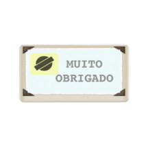 Business  framed design muito obrigado custom address labels