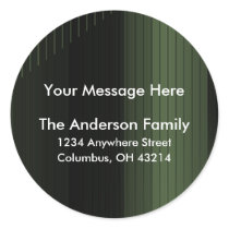 Business Green Stripes Return Address Labels