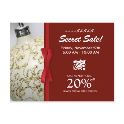 Business Holiday Sale Promotion Postcards by SquirrelHugger
