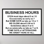 Business Hours posters