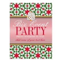 Business Office Holiday Party Invitation template Post Card