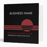 Business Presentation Binders black red
