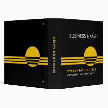 Business Presentation Binders black yellow