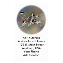 Business - Profile Card, Carousel Cats Business Card Template