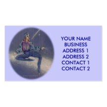 Business-Profile Cards - Cosmic Mime Clown Business Card Template