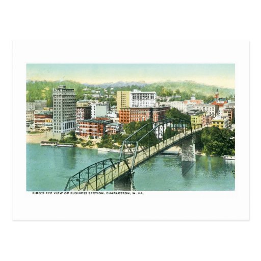 Business Section, Charleston, West Virginia Post Cards
