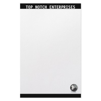 Business Stationary Black and White Customized Stationery by patricklori