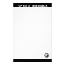 Business Stationary Black and White Customized Stationery