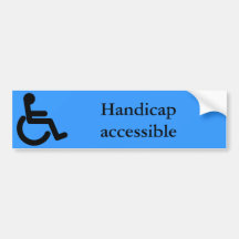 Business Supplies Handicap Sticker Bumper Sticker