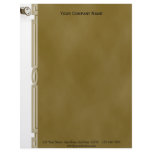 Business Time is Money on Gold Letterhead Design