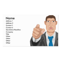 "Business wants you" business card design