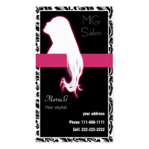Businesscards roses de salon carte de visite