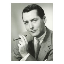 Businessman Smoking Cigar Custom Invite