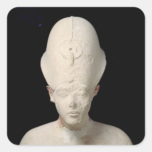 Bust of King Amenophis IV  from Tell el-Amarna Square Stickers