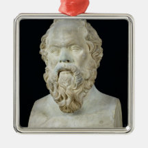 Bust of Socrates Christmas Tree Ornament