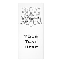 busted up bowling pins greys rack card