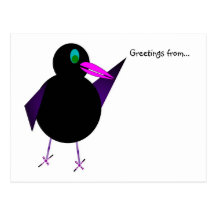 Buster Blackbird postcard