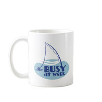 Busy at Work with fishing rod in the water Mugs