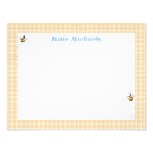 Busy Bees Personalized Stationery Custom Invite
