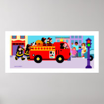 Busy Fire Truck Posters