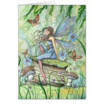 Busy Garden Fairy Greeting Card