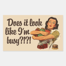 Busy Mom Rectangular Stickers