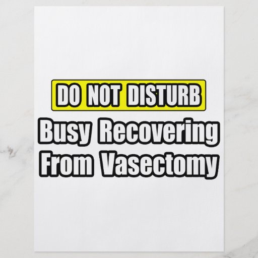 Busy Recovering From Vasectomy Flyer Design