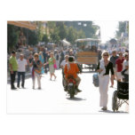 Busy street in Katakolon Greece Post Card