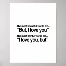 BUT, I LOVE YOU PRINT
