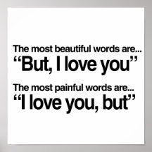 BUT, I LOVE YOU POSTER
