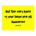 But the very hairs of your head are all numbere... post cards