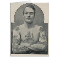 Butch Bruce, the tattooed Australian sailor Greeting Card