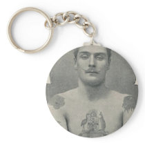 Butch Bruce, the tattooed Australian sailor Key Chain