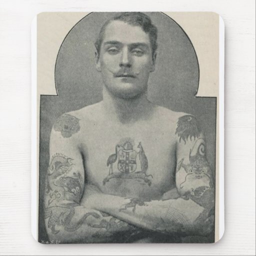 Butch Bruce, the tattooed Australian sailor Mousepads