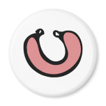 butcher sausage fridge magnet
