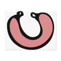butcher sausage post card