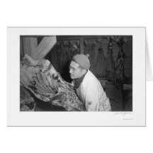 Butcher Shop, (J.S. Yonai) 1943 Greeting Card