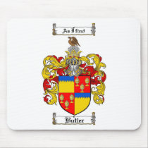 BUTLER FAMILY CREST -  BUTLER COAT OF ARMS MOUSE MATS