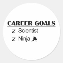 Buts de carrière de Ninja - scientifique Autocollant
