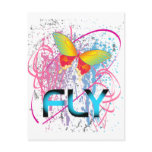 Butter Fly Multi Colour Postcards