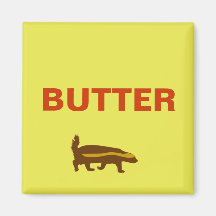 butter honey badger fridge magnets