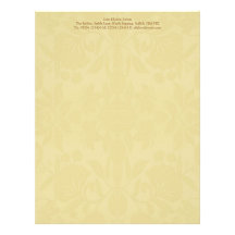Buttercream Damask Stationery Letterhead Template