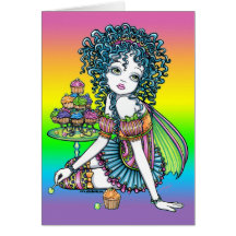 "Buttercup" Cup Cake Couture Rainbow Fairy Card