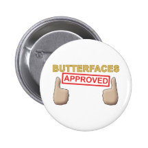 Butterfaces Approved Pinback Button