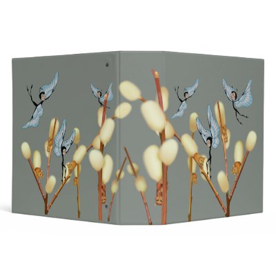"Butterfairies & Pussy Willow"  2" Binder by wizardmarilyn