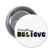 Butterfiles Believe Button