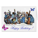 BUTTERFLIES AND,ANIMAL FARM ORCHESTRA BIRTHDAY CARD